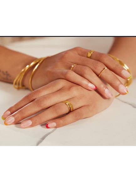 Monica Vinader MV Siren™ Muse Bangle, Gold - view 2, Gold