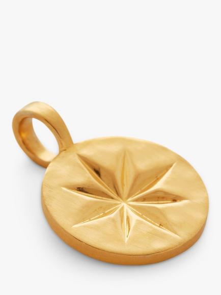 Monica Vinader Guiding Star Pendant, Gold