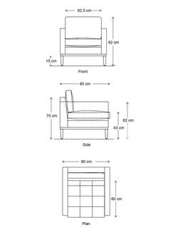 Swyft Model 02 Armchair - view 2, Brick Velvet