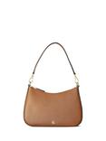 Lauren Ralph Lauren Danni 26 Crosshatch Leather Shoulder Bag, Lauren Tan