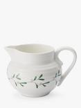 Sophie Conran for Portmeirion Mistletoe Porcelain Creamer, 280ml, White/Green