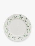 Sophie Conran for Portmeirion Mistletoe Porcelain Dinner Plate, 27.5cm, White/Green