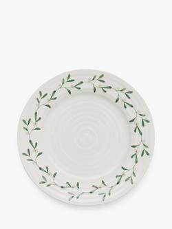 Sophie Conran for Portmeirion Mistletoe Porcelain Dinner Plate, 27.5cm, White/Green, White/Green
