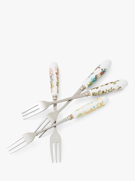 Morris & Co. Spode Pastry Forks, Set of 4, Multi - view 2, Multi