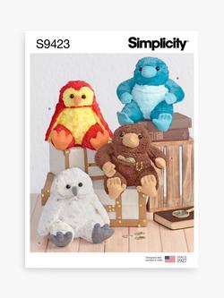 Simplicity Platypus and Owl Stuffed Toys Sewing Pattern, S9423, 