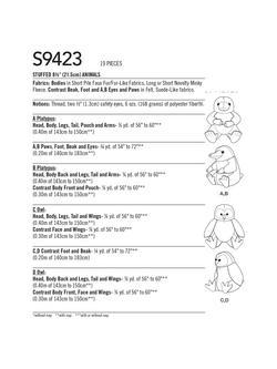 Simplicity Platypus and Owl Stuffed Toys Sewing Pattern, S9423 - view 2, 