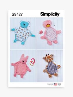 Simplicity Blanket Animals Sewing Pattern, S9427, 