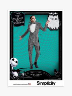 Simplicity Boys' and Men's Halloween Jack Skellington Costume Sewing Pattern, S9343, Multi