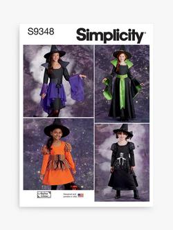 Simplicity Child's Halloween Witch Costume Sewing Pattern, S9348, Multi