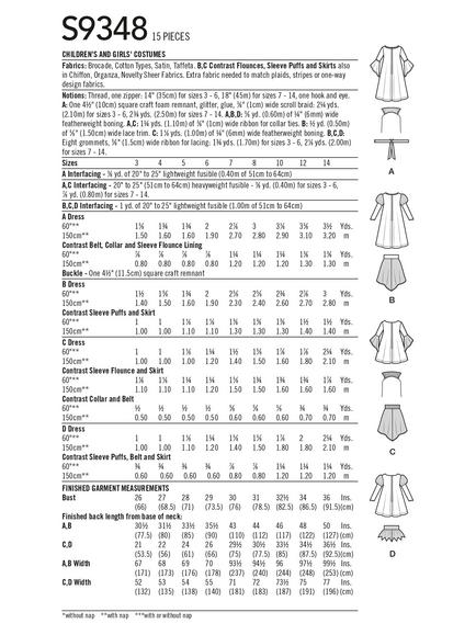 Simplicity Child's Halloween Witch Costume Sewing Pattern, S9348 - view 2, Multi