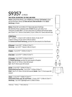 Simplicity Autumn / Halloween Table Decorations and Harvest Apron Sewing Pattern, S9357 - view 2, 