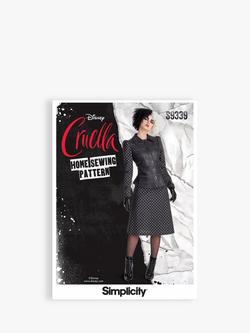 Simplicity Disney Cruella Halloween Costume Sewing Pattern, S9339, Multi