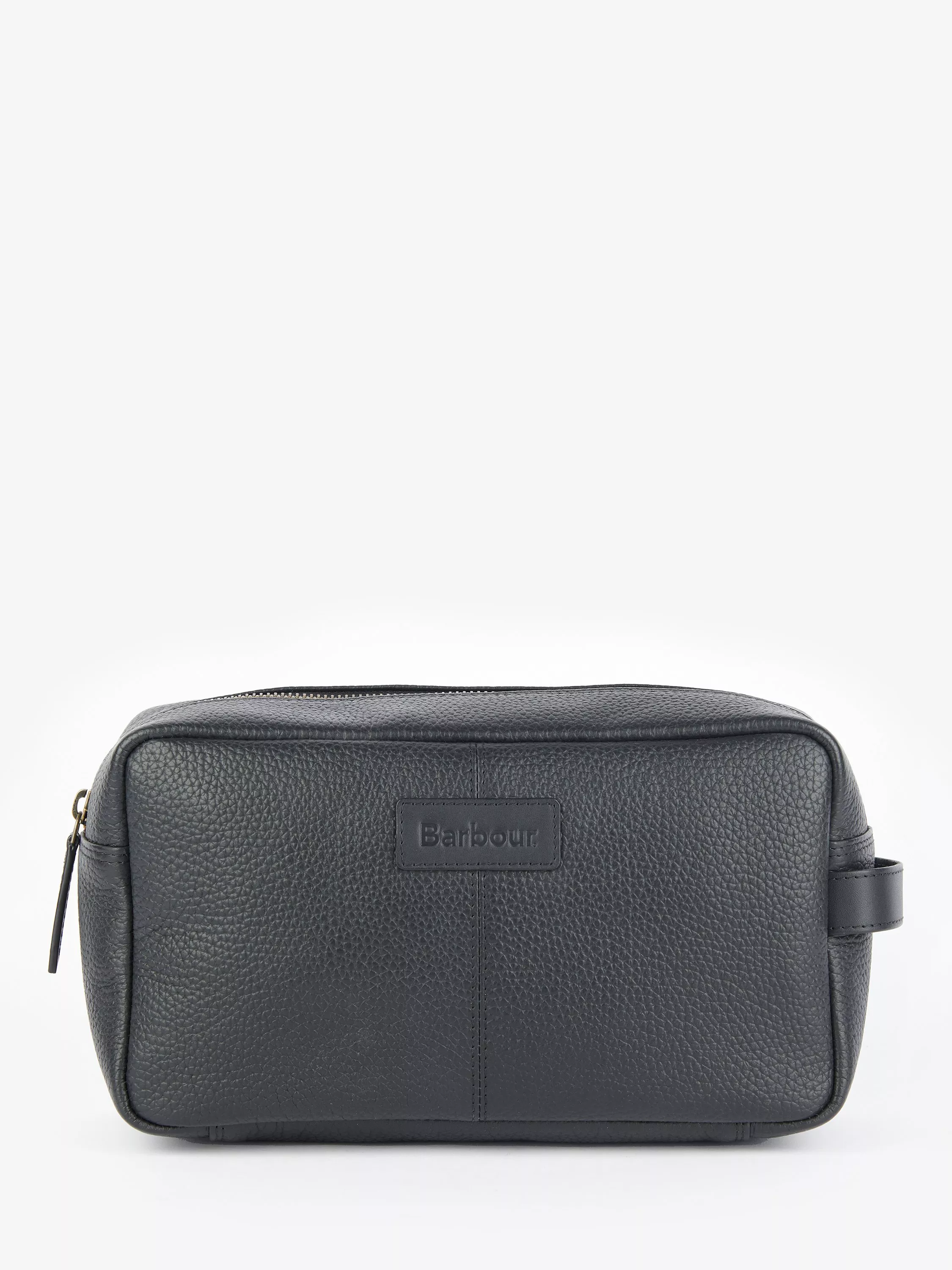 Barbour leather wash bag sale