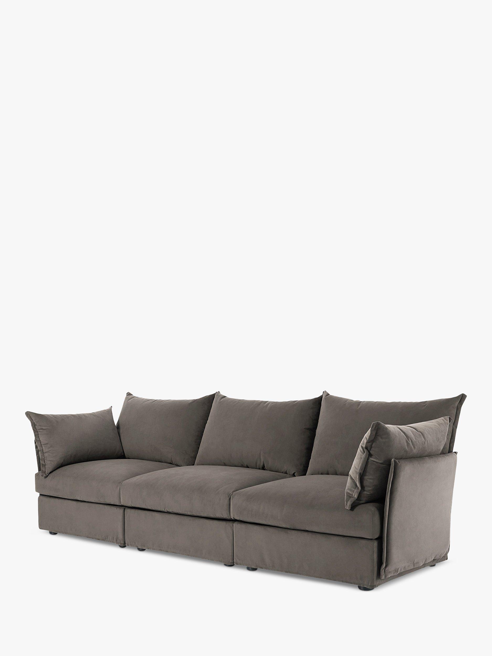 Model 06 Range, Swyft Model 06 Large 3 Seater Sofa, Velvet Elephant