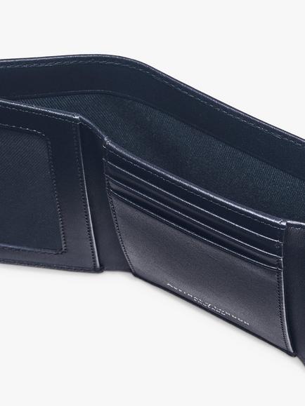 Aspinal of London Pebble Leather Trifold Wallet - view 2, Navy