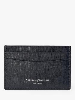 Aspinal of London Saffiano Leather Slim Credit Card Holder - view 2, Black