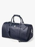 Aspinal of London Boston Pebble Grain Leather Holdall Bag, Navy