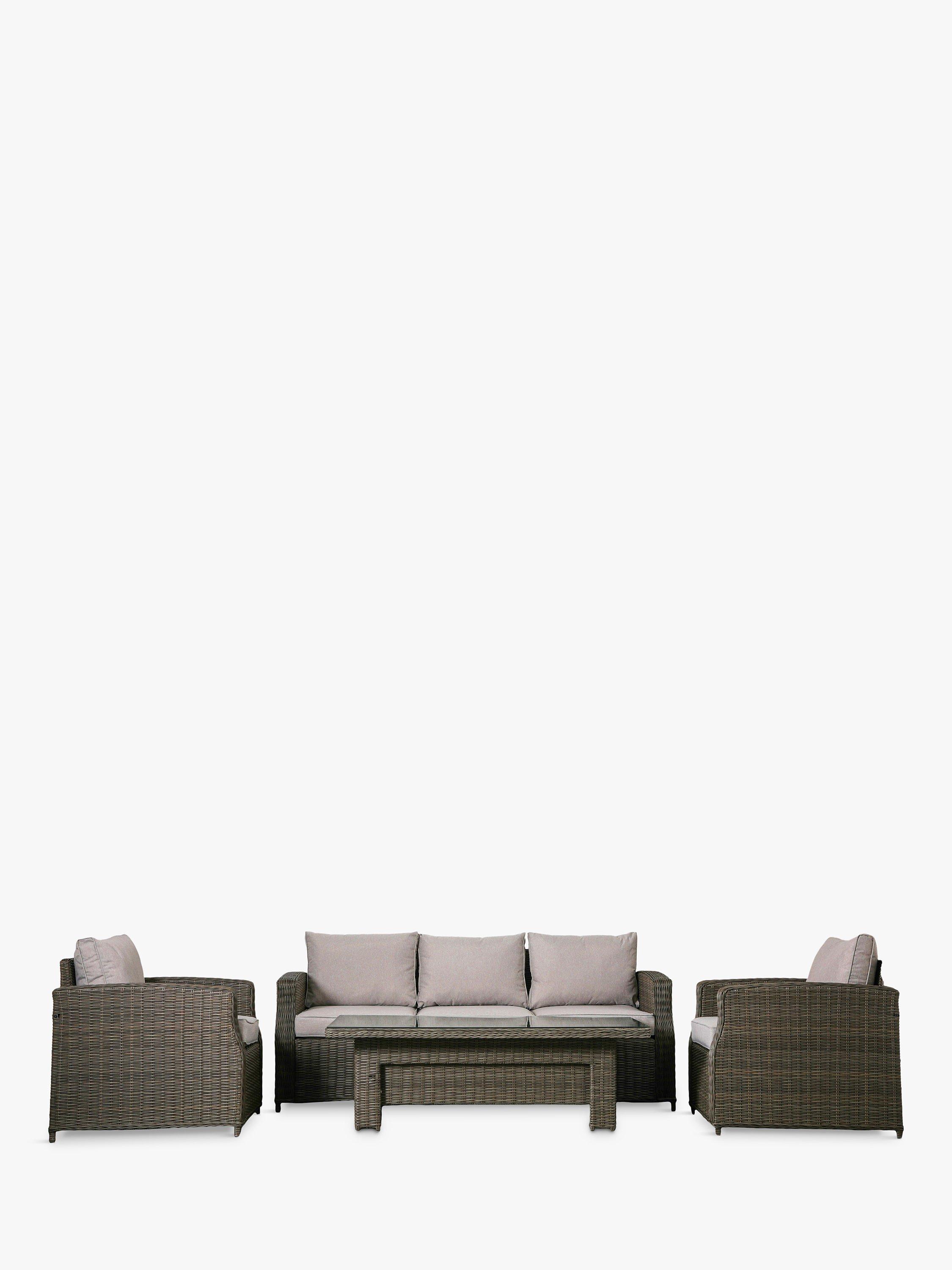 Gallery Direct Milson 5-Seater Height Adjustable Garden Dining Table & Chairs Set