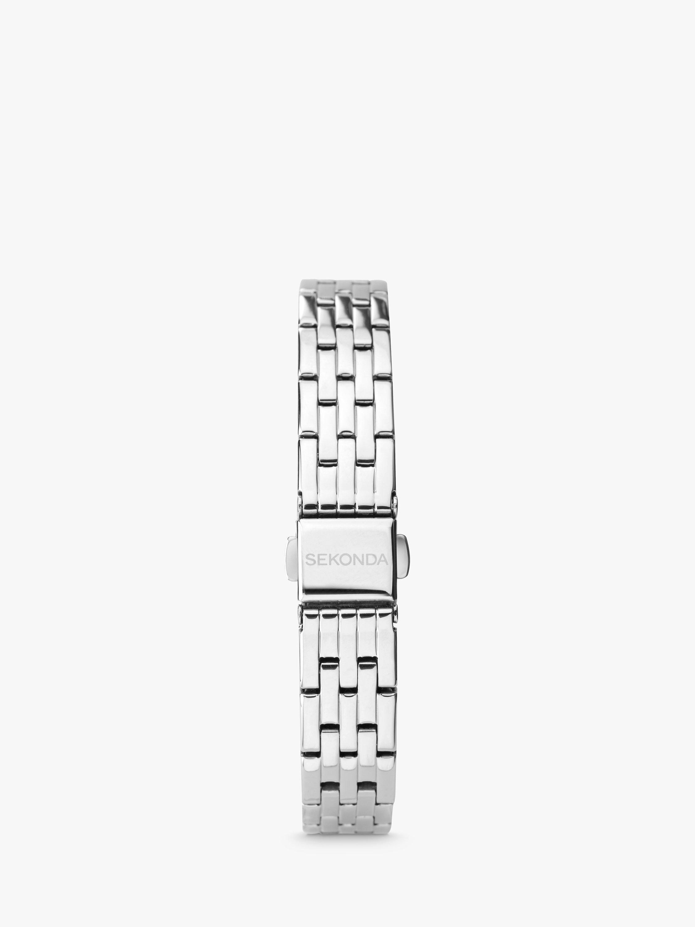 Product image 2 of 5, which shows Sekonda Women's Cubic Zirconia Bracelet Strap Watch, Silver/White 40348.27