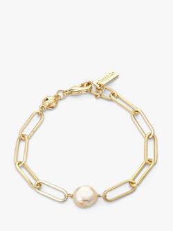 Tutti Prosper Freshwater Pearl Chain Bracelet, Gold, Gold