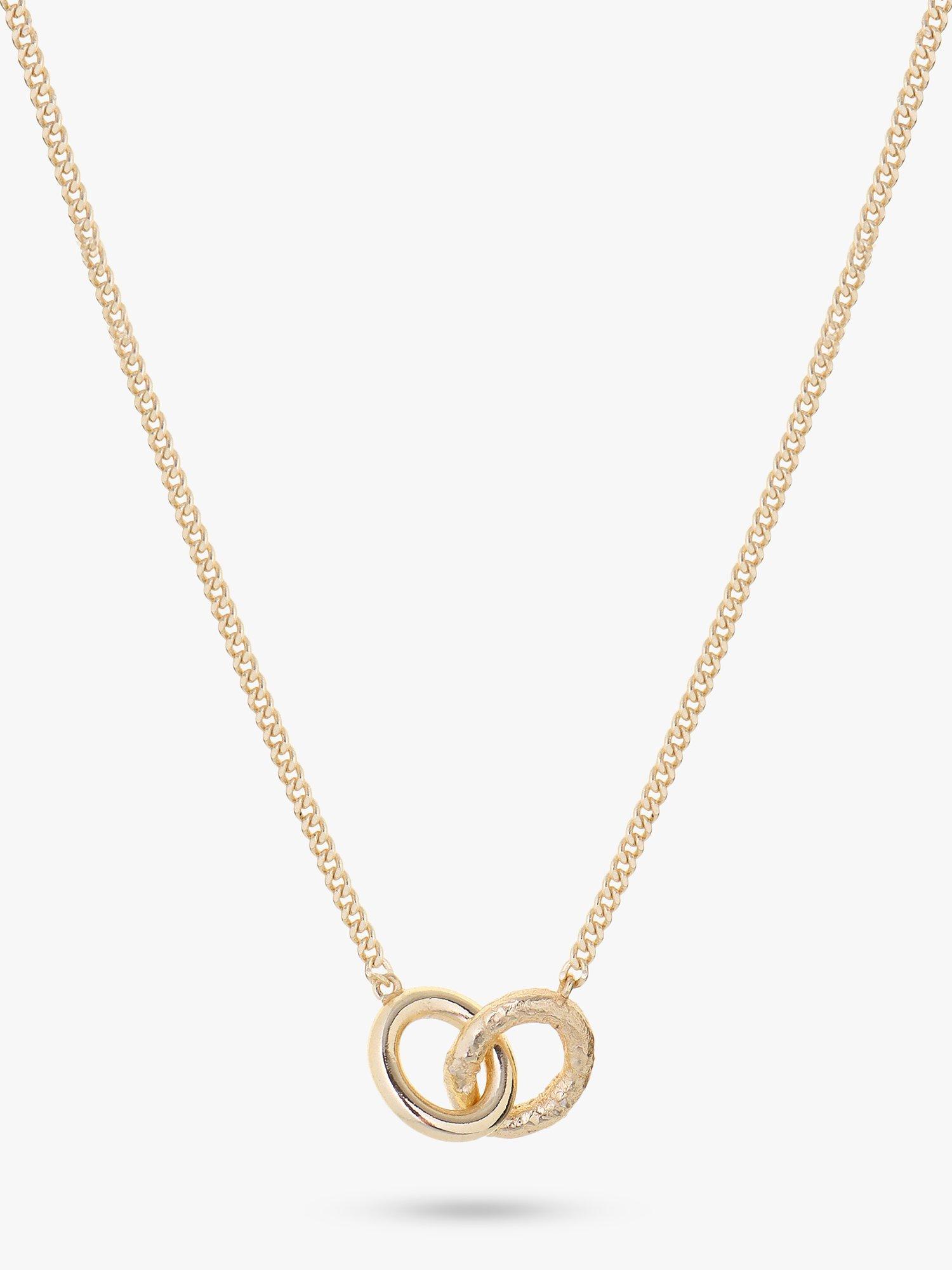 Tutti & Co Daze Double Link Pendant Necklace, Gold