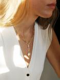 Tutti & Co Prosper Baroque Pearl Chain Necklace, Gold