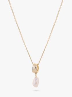 Tutti Textured Ring and Pearl Pendant Necklace, Gold