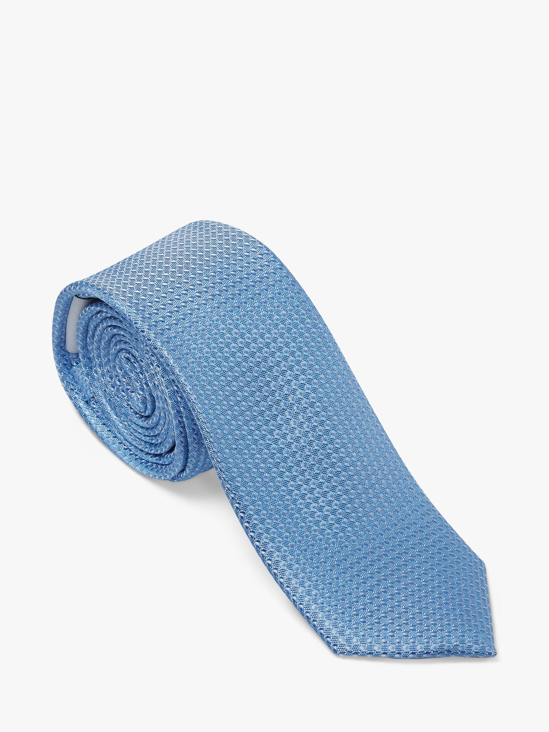Simon Carter Textured Silk Tie, Light Blue