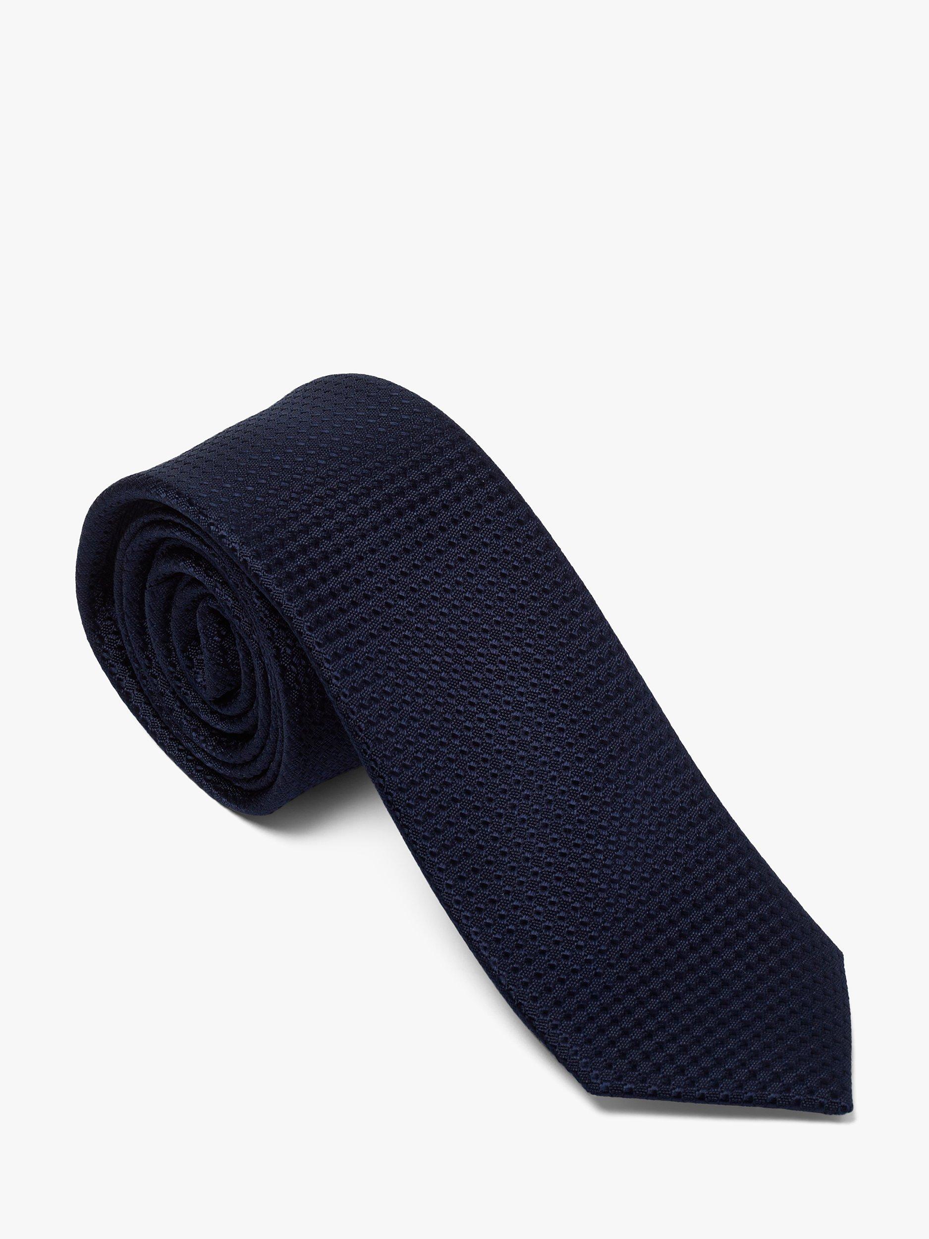 Simon Carter Textured Silk Tie, Navy