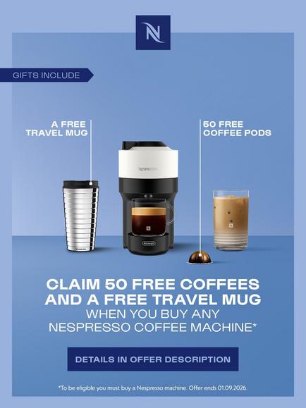 Nespresso Vertuo Pop Coffee Pod Machine by Krups - view 2, Coconut White