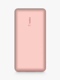 Belkin 20K 3-Port Portable Power Bank, Rose Gold