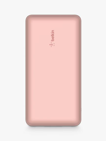 Belkin 20K 3-Port Portable Power Bank, Rose Gold