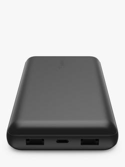 Belkin 20K 3-Port Portable Power Bank - view 2, Black