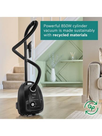 Bosch Series 4 BGL38BA3GB ProEco Bagged Cylinder Vacuum Cleaner, Black - view 2, Black