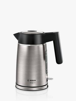 Bosch DesignLine Ergo TWK5P480GB Stainless Steel Cordless Kettle, 1.7L, Silver, Silver