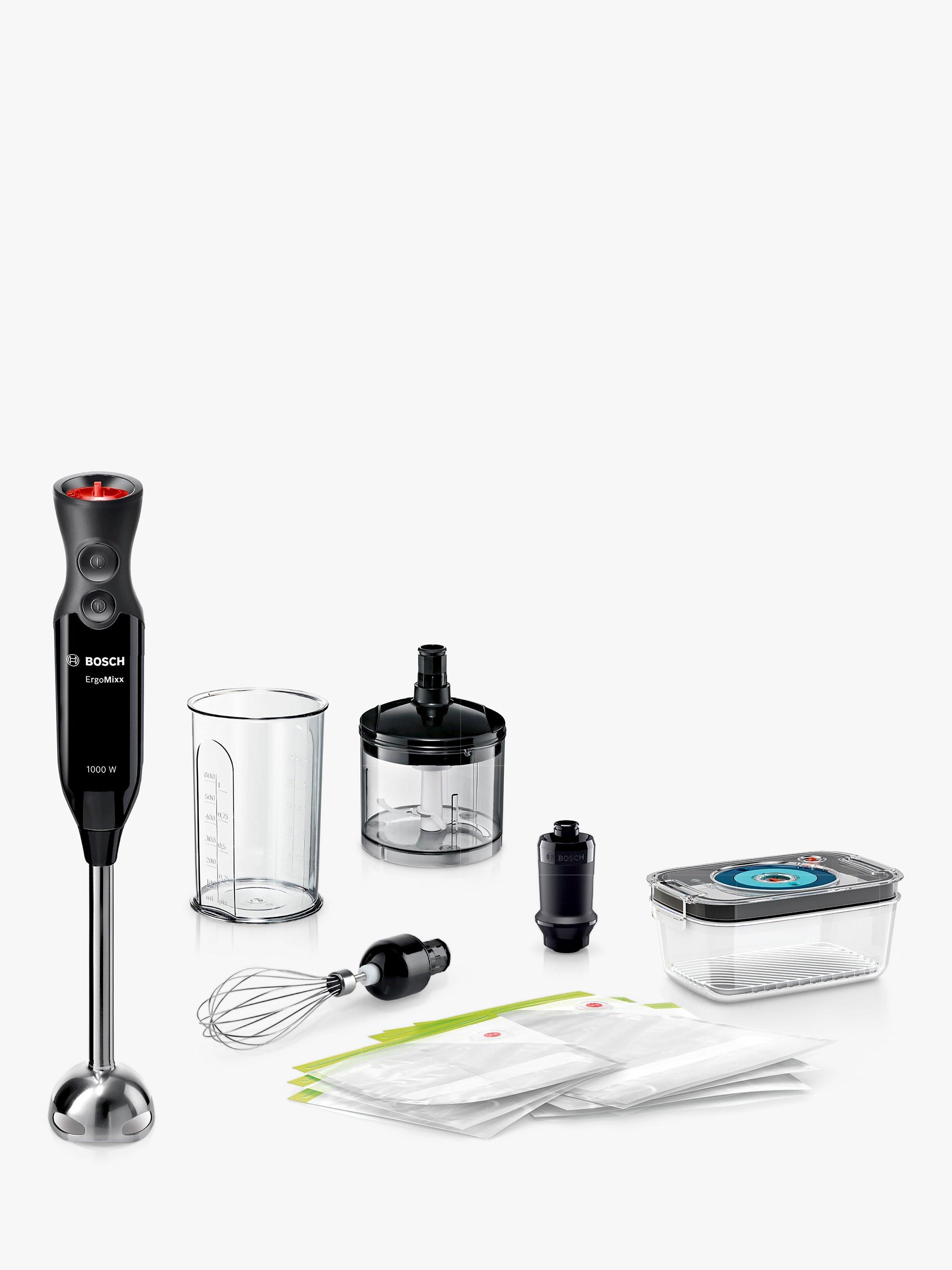 Bosch ErgoMixx MS6CB61V5G Hand Blender with Vacuum Pump, Black/Silver