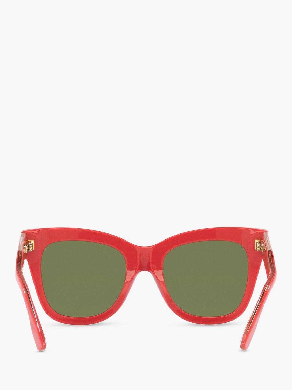 Product image 7 of 11, which shows Gucci GG1082S Women's Cat's Eye Sunglasses, Coral/Green