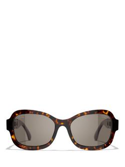 CHANEL Irregular Sunglasses CH5465Q Dark Havana/Brown - view 2, Dark Havana/Brown