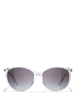 CHANEL Oval Sunglasses CH5448 Clear/Blue Gradient - view 2, Clear/Blue Gradient