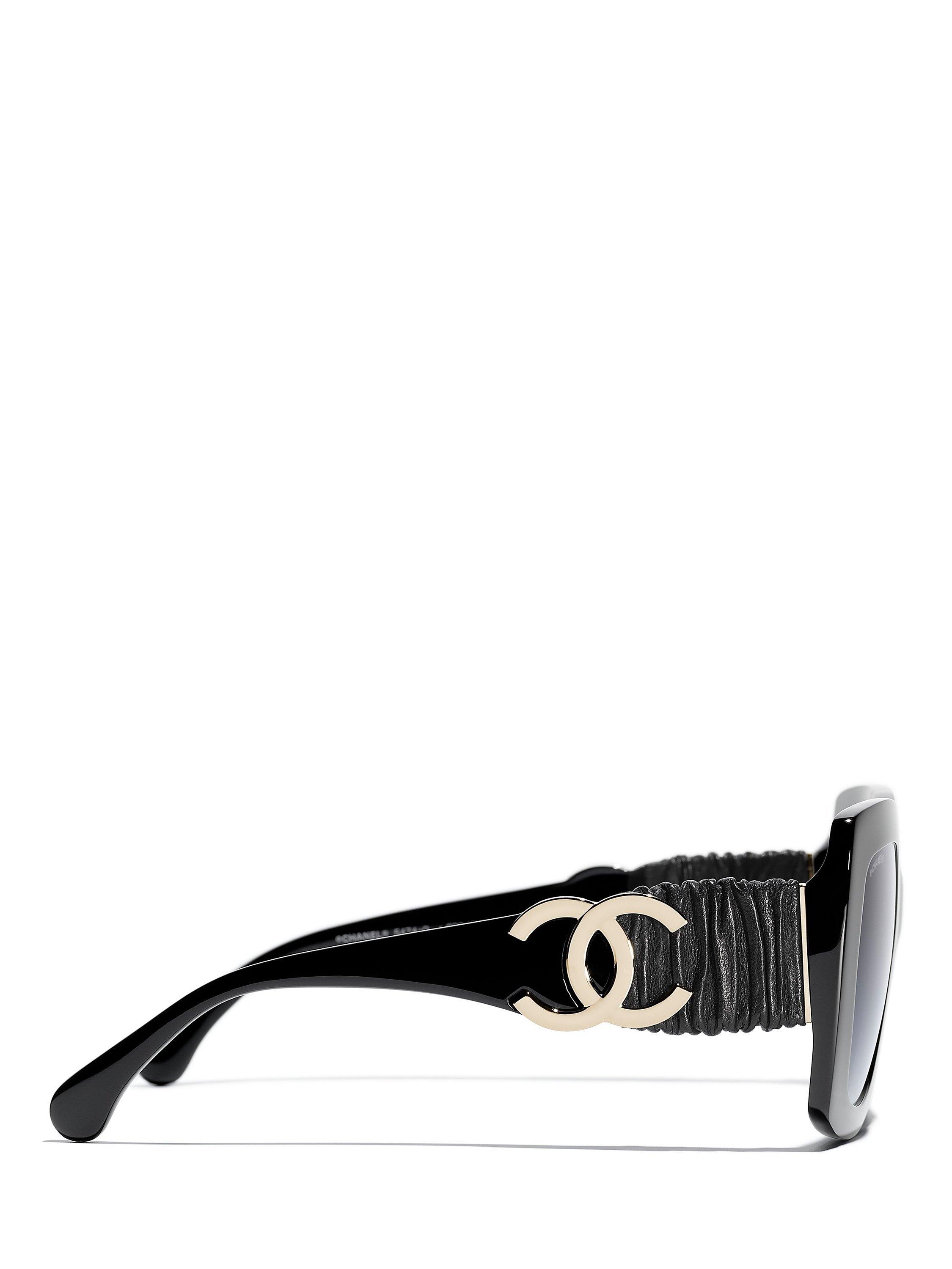 CHANEL Rectangular Sunglasses CH5474Q Black Blue Gradient