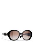 CHANEL Irregular Sunglasses CH5475Q Shiny Black/Brown Gradient