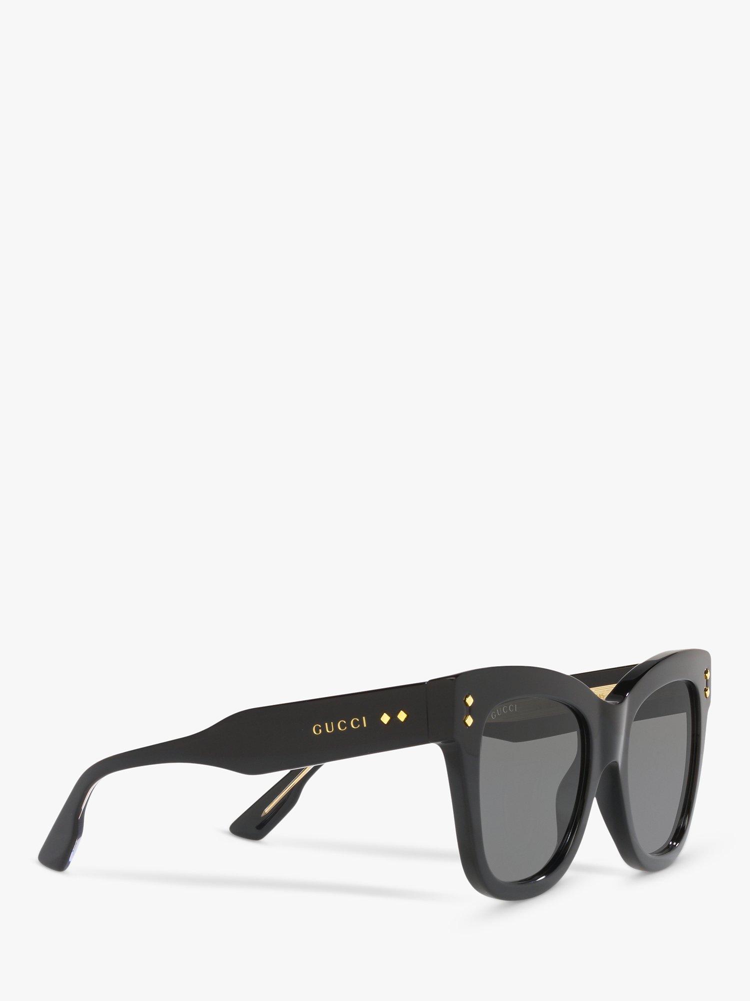 Product image 11 of 11, which shows Gucci GG1082S Women's Cat's Eye Sunglasses, Black/Grey