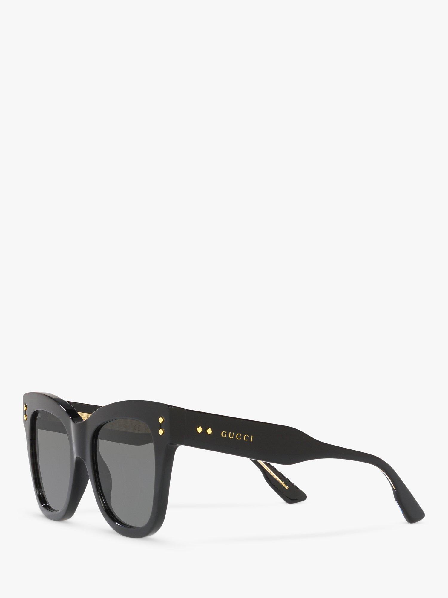 Product image 2 of 11, which shows Gucci GG1082S Women's Cat's Eye Sunglasses, Black/Grey