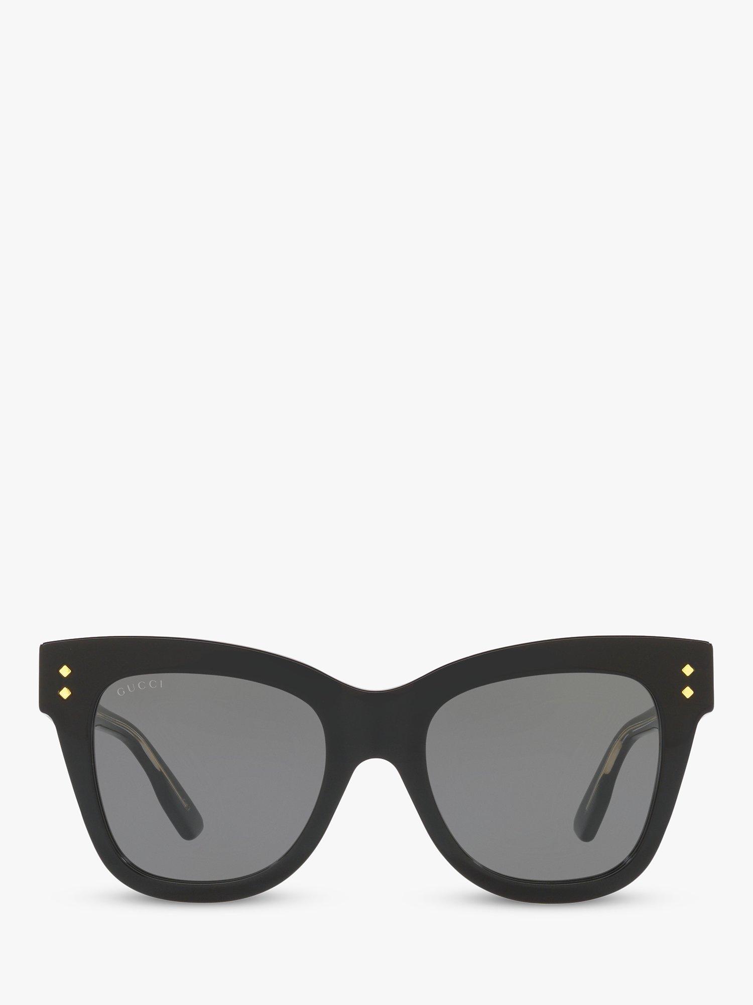 Product image 3 of 11, which shows Gucci GG1082S Women's Cat's Eye Sunglasses, Black/Grey