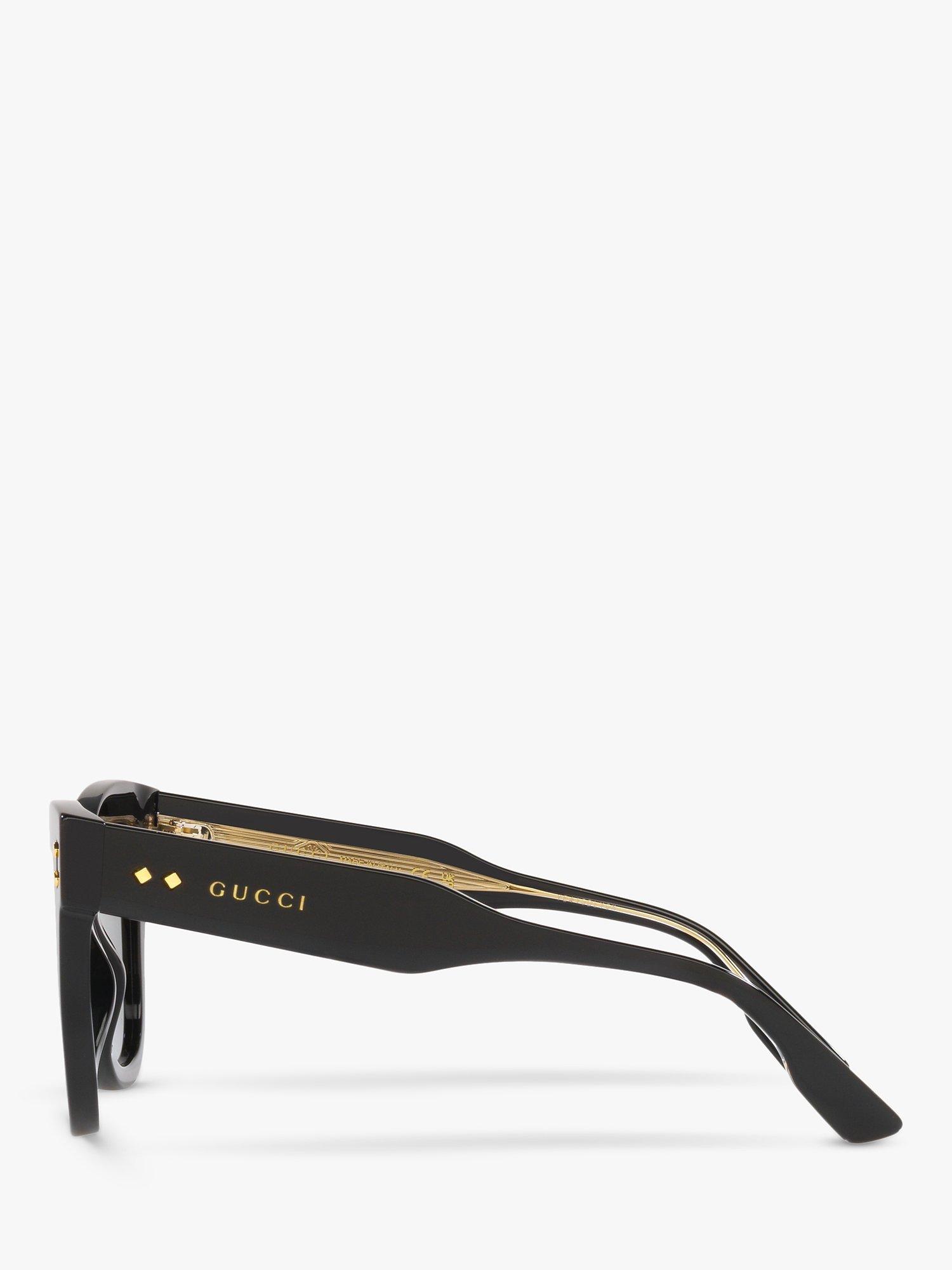 Product image 4 of 11, which shows Gucci GG1082S Women's Cat's Eye Sunglasses, Black/Grey