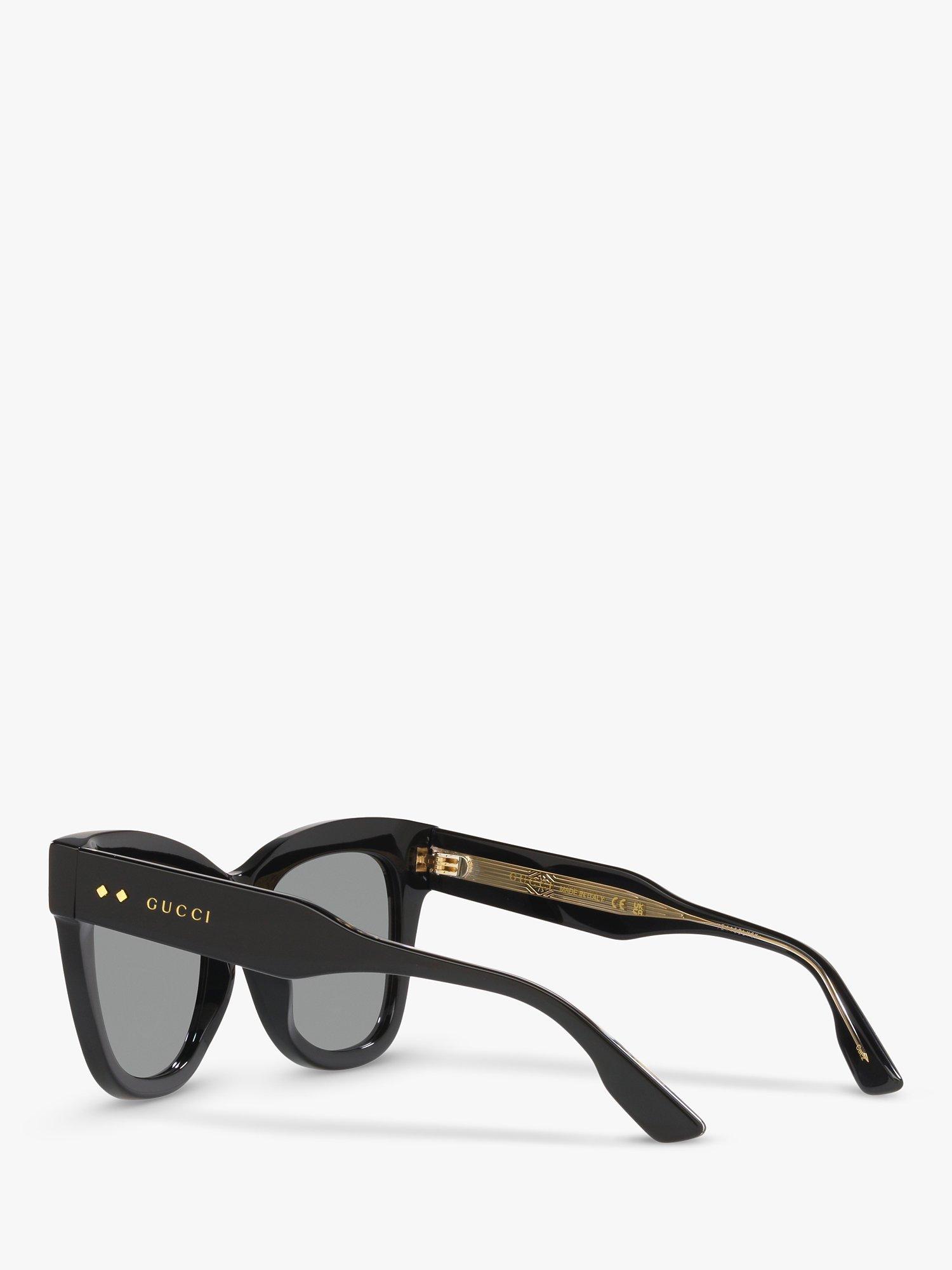 Product image 5 of 11, which shows Gucci GG1082S Women's Cat's Eye Sunglasses, Black/Grey