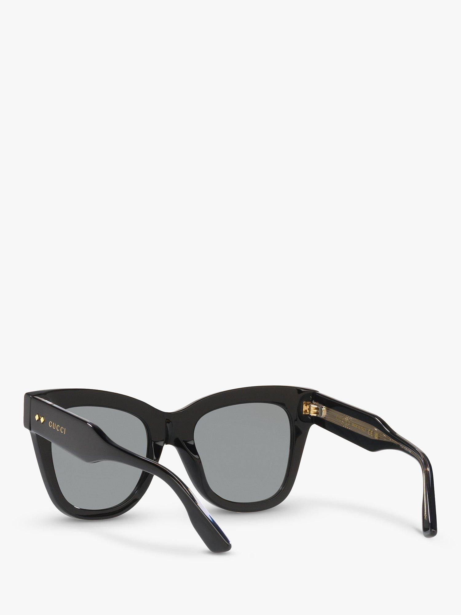 Product image 6 of 11, which shows Gucci GG1082S Women's Cat's Eye Sunglasses, Black/Grey