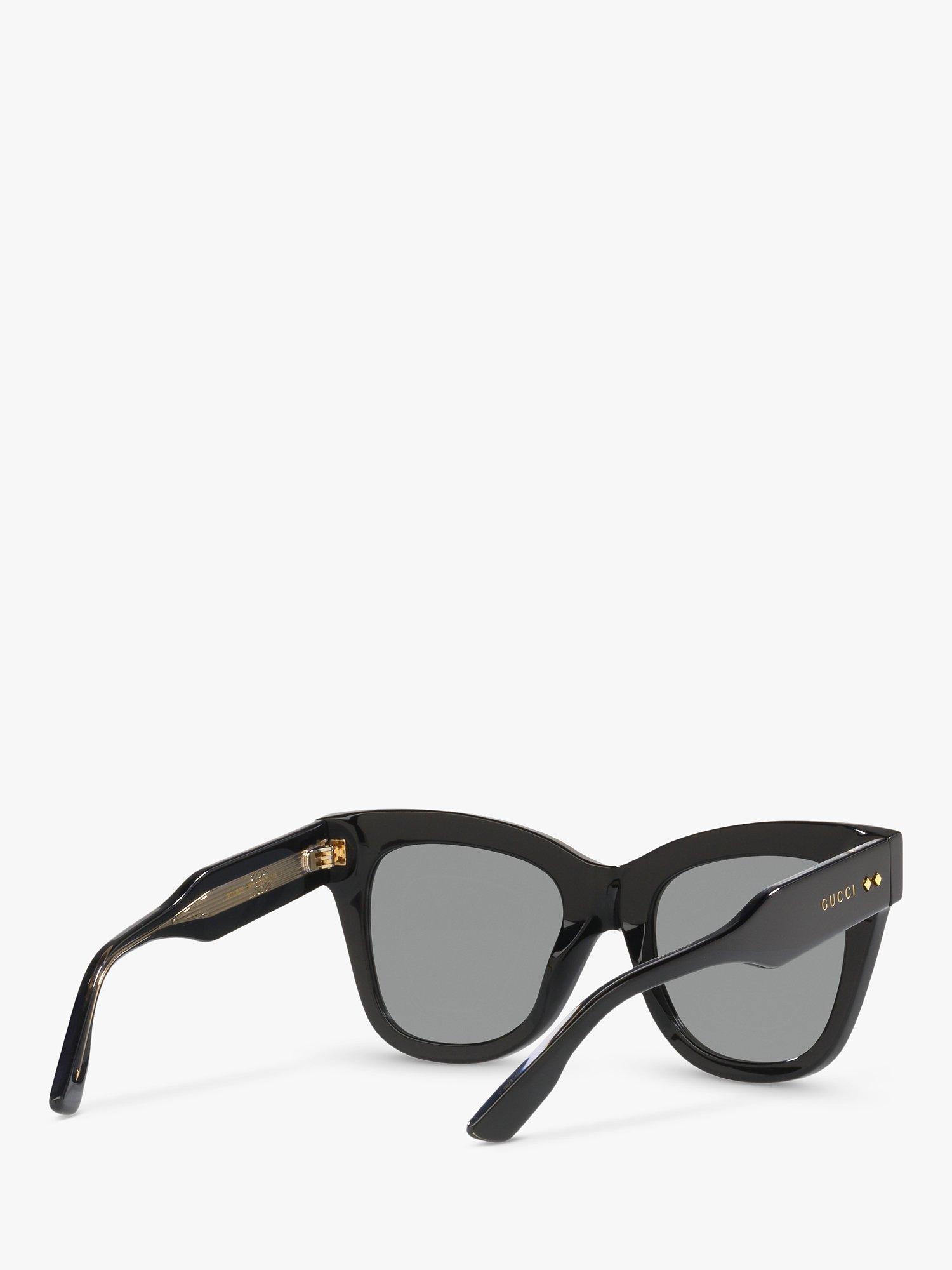 Product image 8 of 11, which shows Gucci GG1082S Women's Cat's Eye Sunglasses, Black/Grey