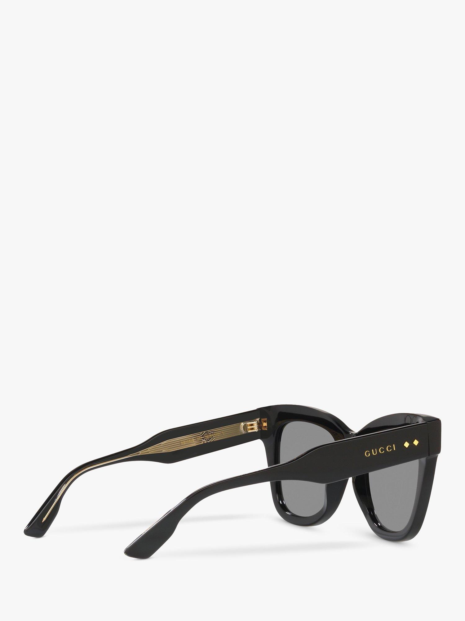 Product image 9 of 11, which shows Gucci GG1082S Women's Cat's Eye Sunglasses, Black/Grey