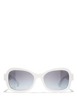 CHANEL Irregular Sunglasses CH5465Q White/Blue Gradient - view 2, White/Blue Gradient